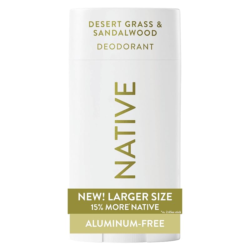 Desodorante sem alumínio Native Desert Grass & Sandalwood em bastão, 88 g
