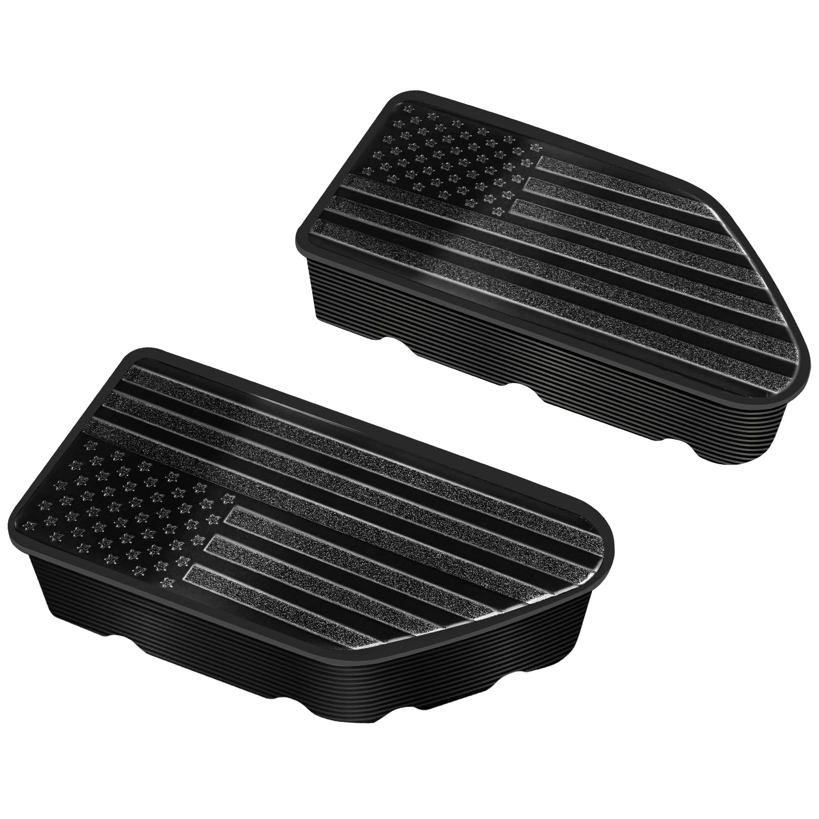 2PCS Bed Rail Stake Pocket Covers for GMC Chevy Silverado Sierra 1500 （2019-2025）, GMC Sierra 2500 3500HD （2020-2025）, Truck Rear Holes Caps Bed Rail Holes Plugs Covers (Matte Black)