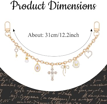 Gothic Chain Bag Charms for Handbags Purse Vintage Y2K Gold