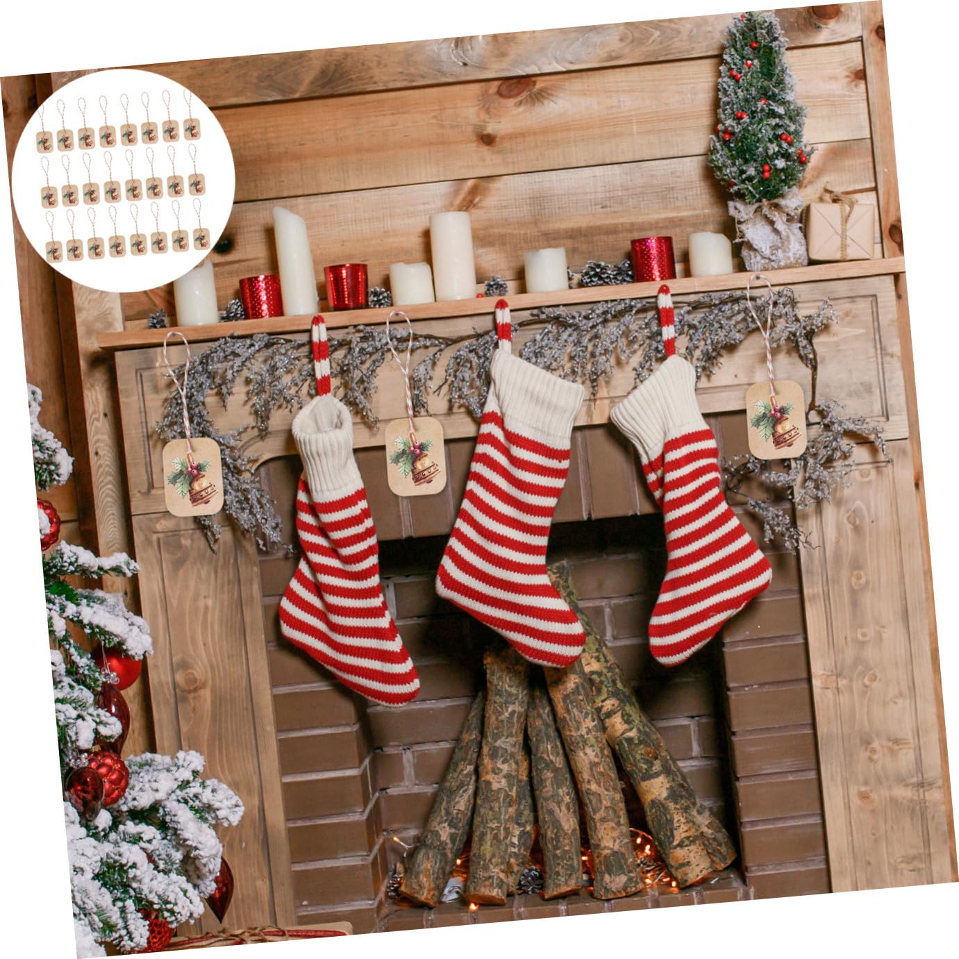 EXCEART 3 Sets Weihnachtsdeko-tags Seile Kraftpapier Karten Tags Für Geschenkverpackungen Weihnachten 250 Stück * 3