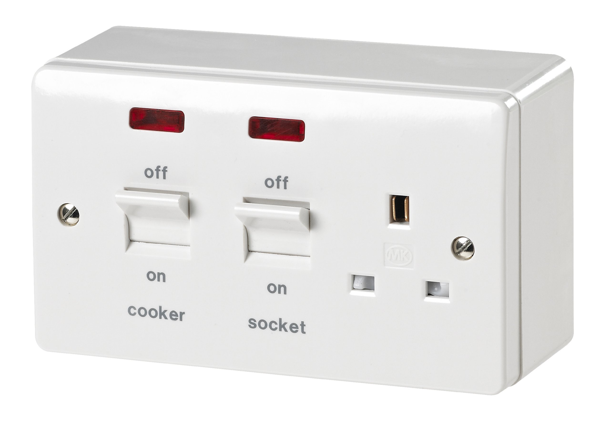 Mk White K5041whi 45A Cooker Control Unit With Neon