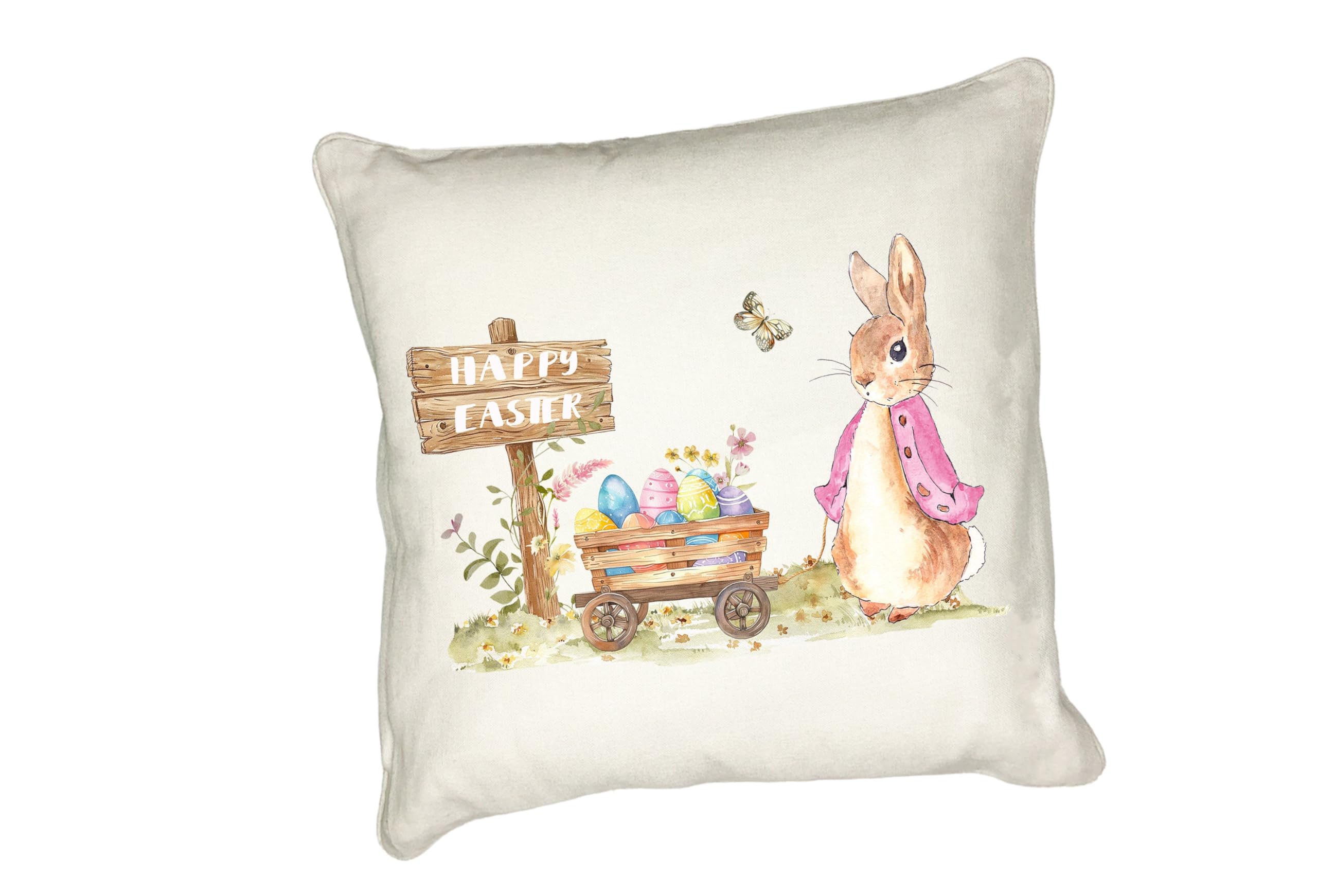Anonymous Gifting Pink Jacket Peter Rabbit Easter Cushion Cover - Nursery, Playroom, Bedroom, Children's Pillow