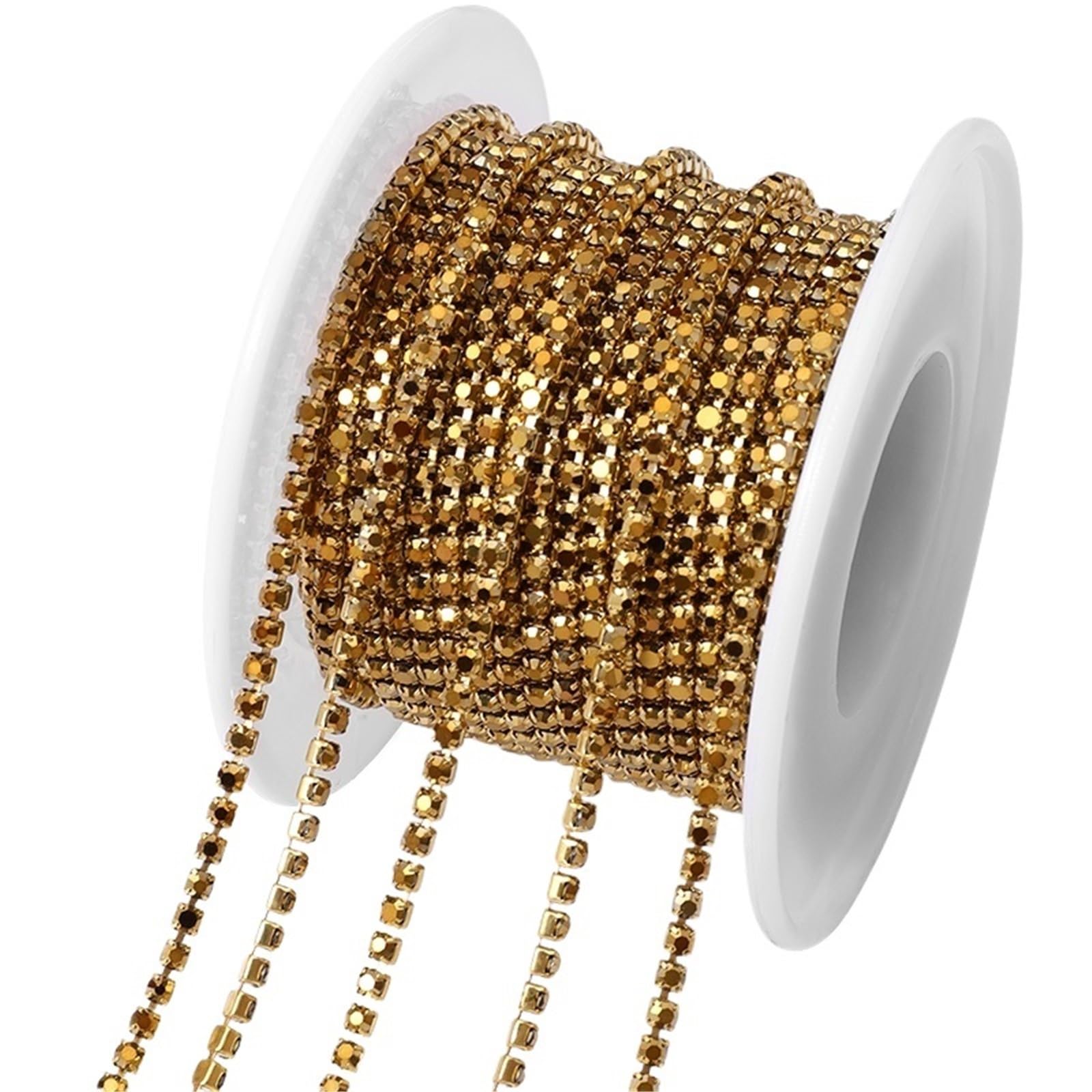 Chaîne en strass à coller soi-même de 3mm pour accessoire vêtement