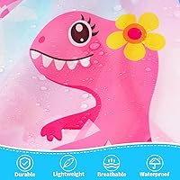 Vista 4 de WERNNSAI Bata de arte para niños impermeable con manga larga y 3 bolsillos de pintura