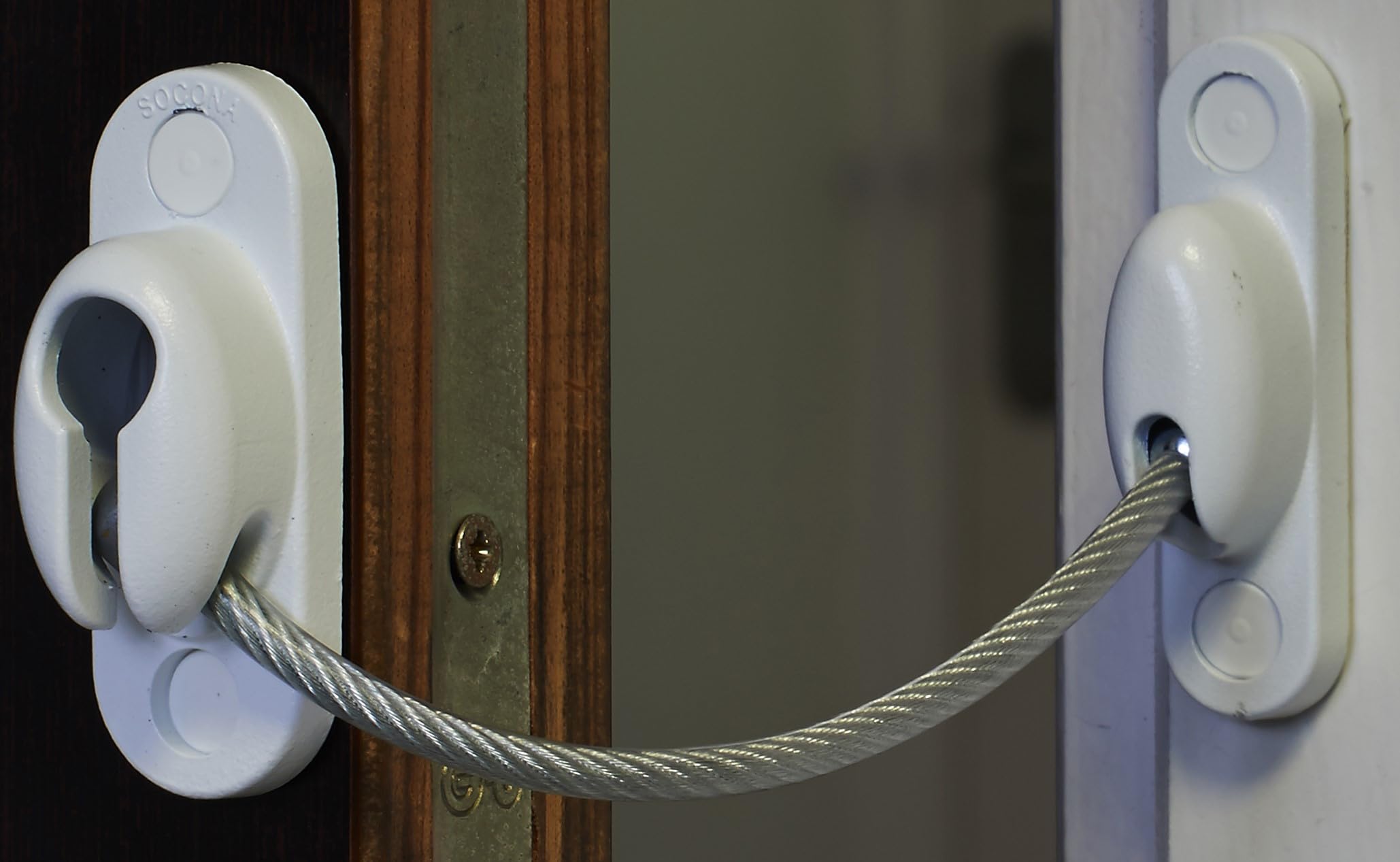 SECURY CABLE Blanc - Entrebâilleur à cable pour porte - SOCONA Ref. X6