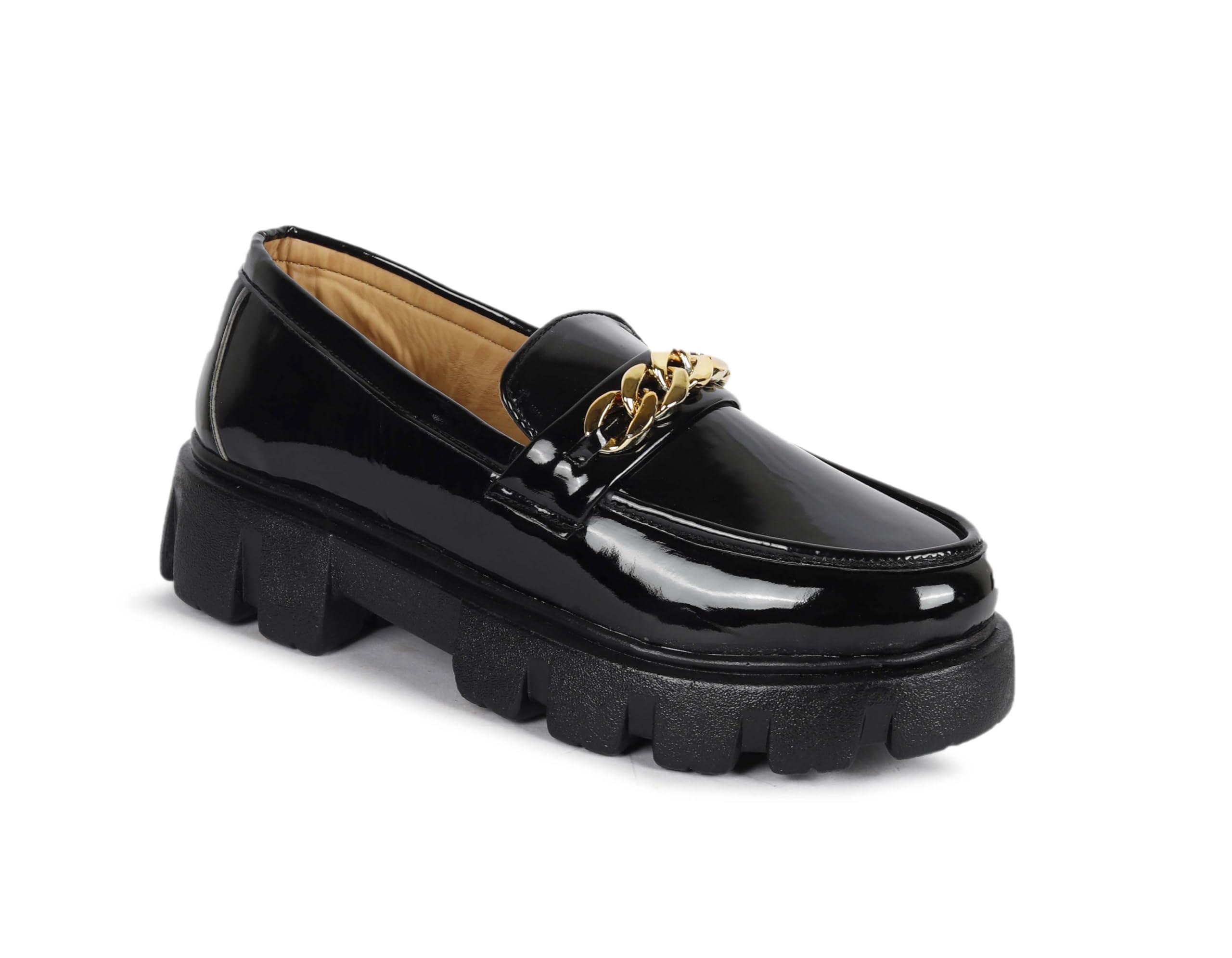 PLAYTOES Womens Black Casual Loafers - Comfortable and Stylish Everyday Footwear (B0CLB13FP2) Amazon Price History, Amazon Price Tracker