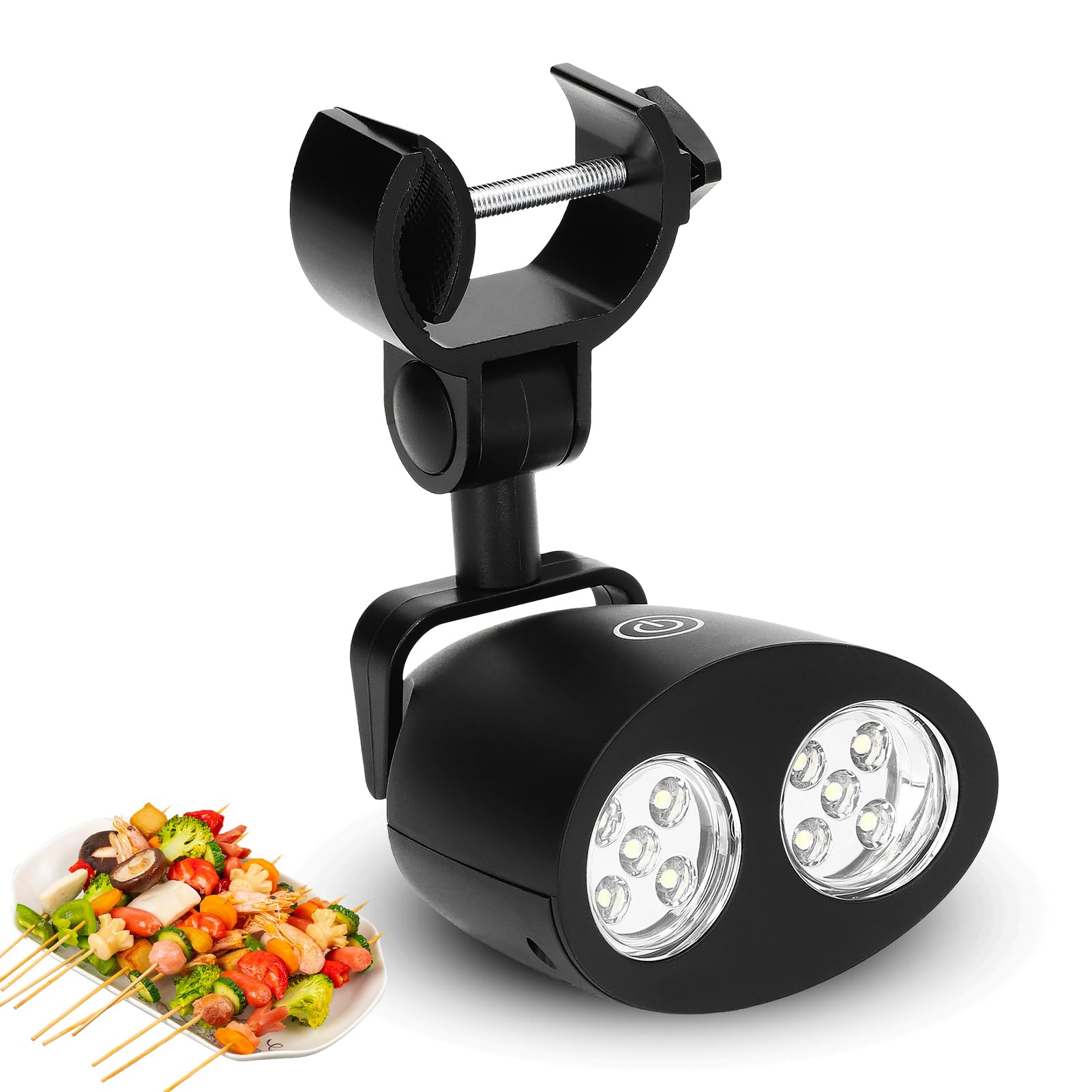Changor Luce per Barbecue LED, resistente alle alte temperature, morsetto regolabile a forma di C, 3 marce, interruttore touch con cacciavite per Campeggio Giardino Cucina