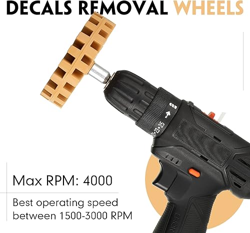 Miniatura 4 de 8 piezas de calcomanías para automóvil y removedor de calcomanías de 4 pulgadas herramienta de eliminación de adhesivo de goma resistente con