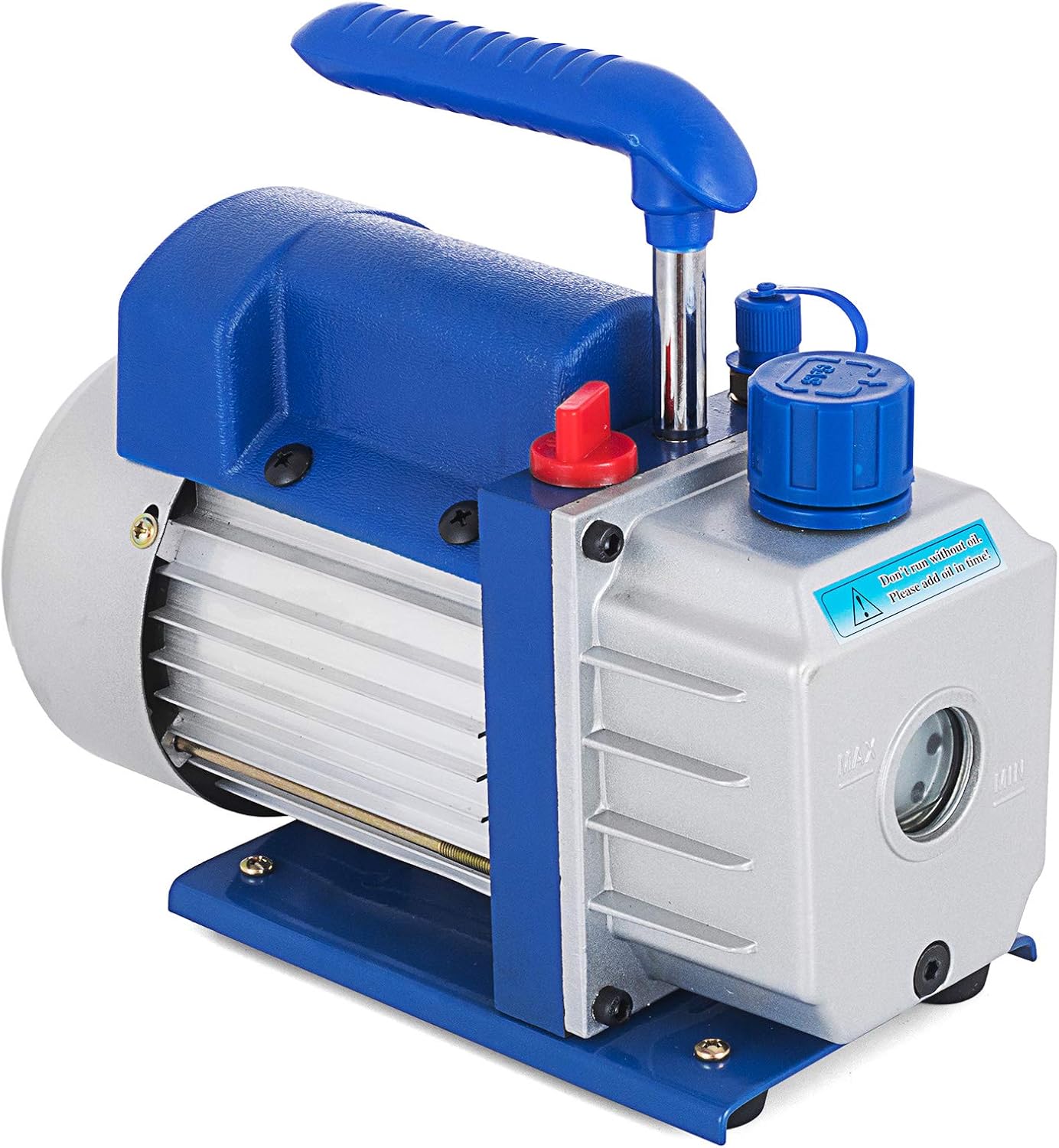 3.5 CFM Vacuum Pump Kit 1/4 HP Single Stage Vacuum Pump and R134a AC Manifold Gauge Set Kit for HVAC Air Conditioning Refrigeration Recharging