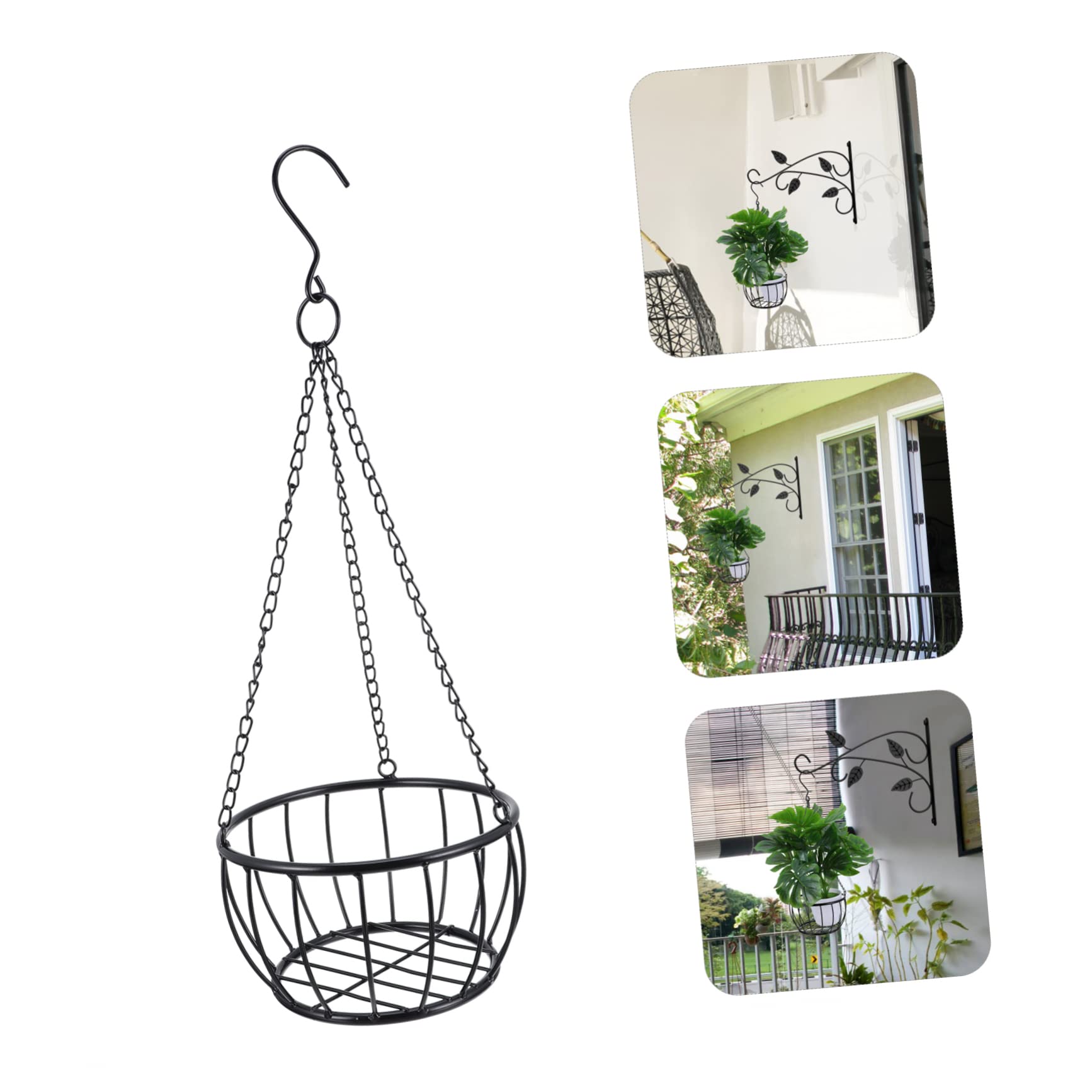 2pièces Support De Suspendu Pot De Suspension pour Balcon Et Décoration Design Élégant pour Intérieur Et Extérieur