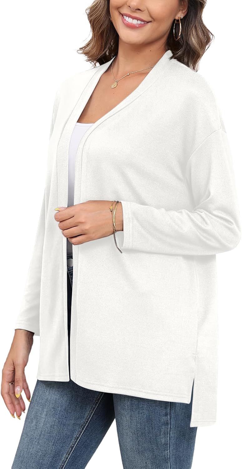Women's Casual Lightweight Cardigans Open Front Long Sleeve Cardigan Sweaters Loose Fit - Image 3