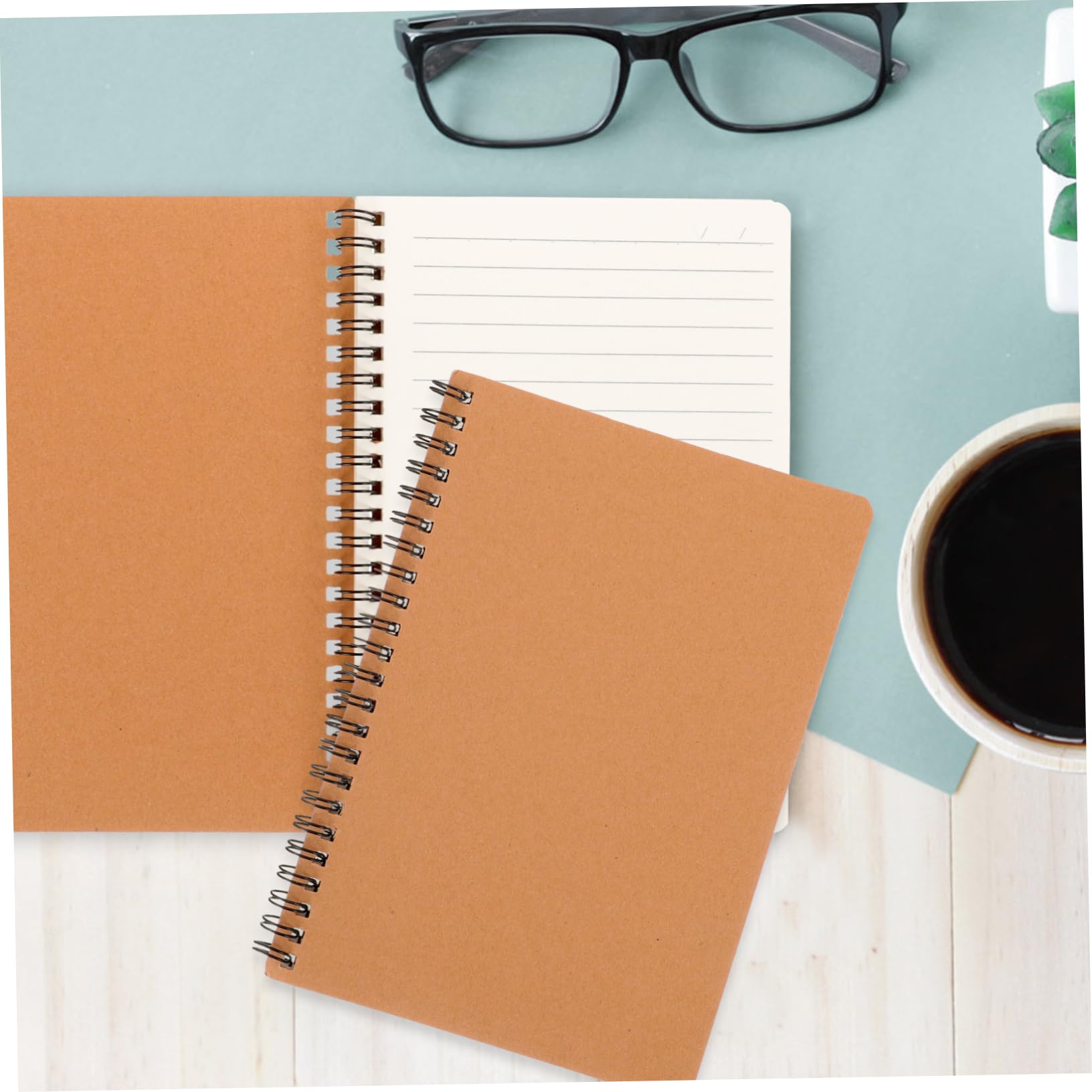 Gatuida 10 pièces Lot de à Spirale Pages Blanches Cahiers Multiples Usages pour Étudiants et Bureaux Journal de Voyage et Croquis Protège Yeux Couverture Kraft Résistante