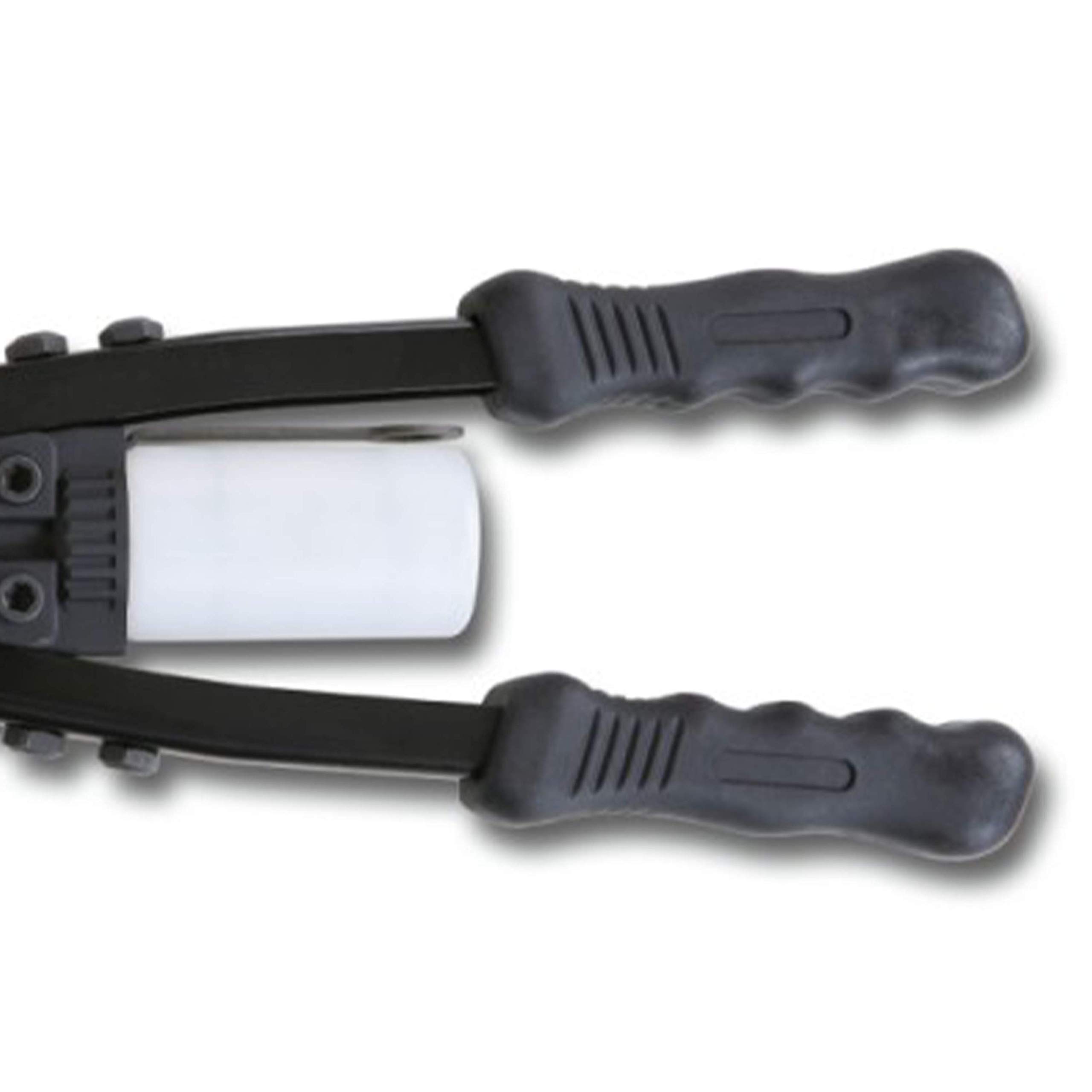 BETA - Rivettatrice di Potenza Compatta Professionale con Serbatoio Porta Steli e 5 Testine, per Rivetti Alluminio Acciaio Inox 2,4-6,4 mm, Lunghezza 330 mm, 1740B 330