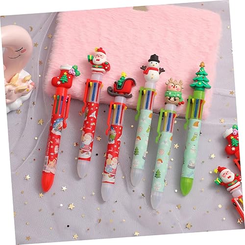 Miniatura 8 de EXCEART Ballpoint Pens 6pcs Pens Gifts Come Pen Fountain Pen Christmas Sto The Gift Office Supplies Student Stationery Plastic Cartoon Pen Child
