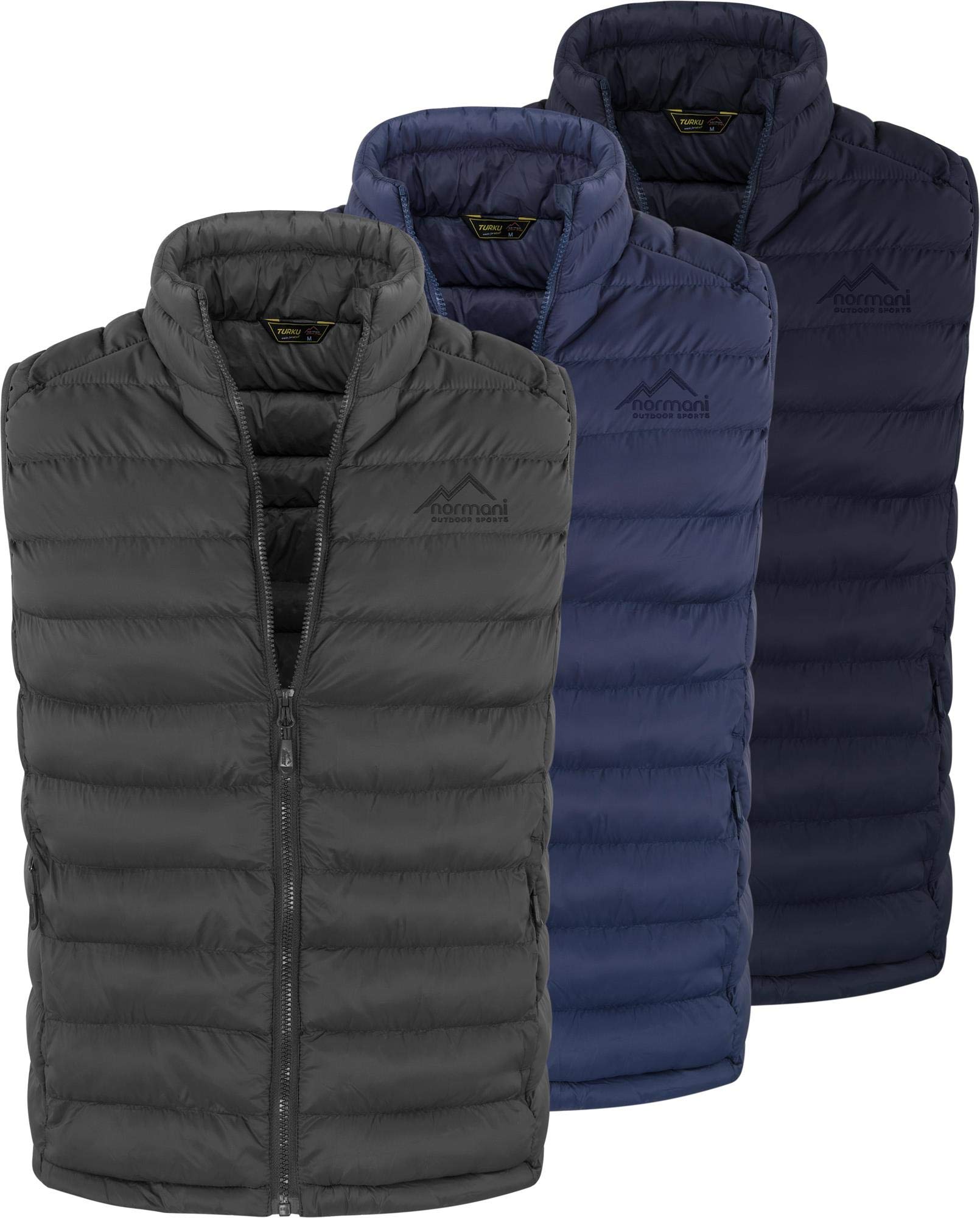 normani Wattierte Outdoor Steppweste für Herren - winddicht & wasserabweisend - mit Stehkragen und geräumigen Taschen