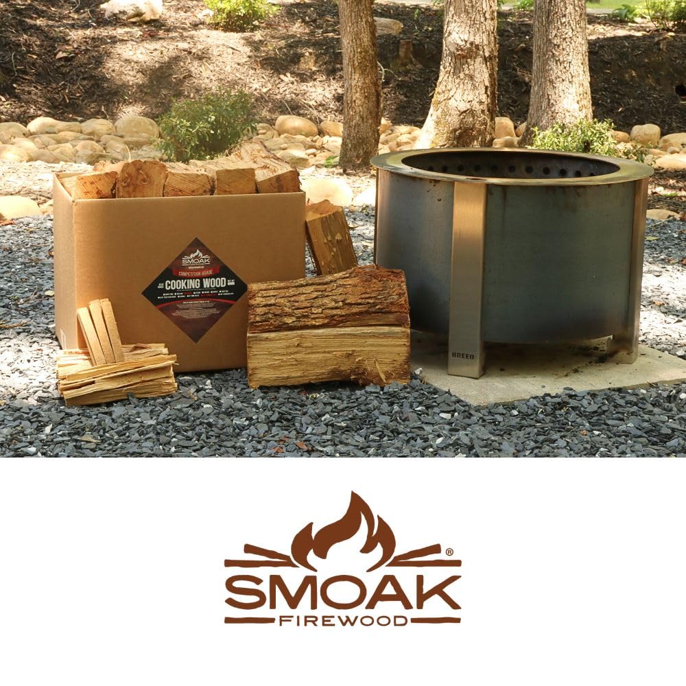 Smoak Firewood 12inch Length Premium Cooking Wood & Firewood Logs - Used for Grills, Smokers, Pizza ovens, firepits or fireplaces - USDA Certified Kiln Dried (White Oak - 12in pieces (45-50lbs))