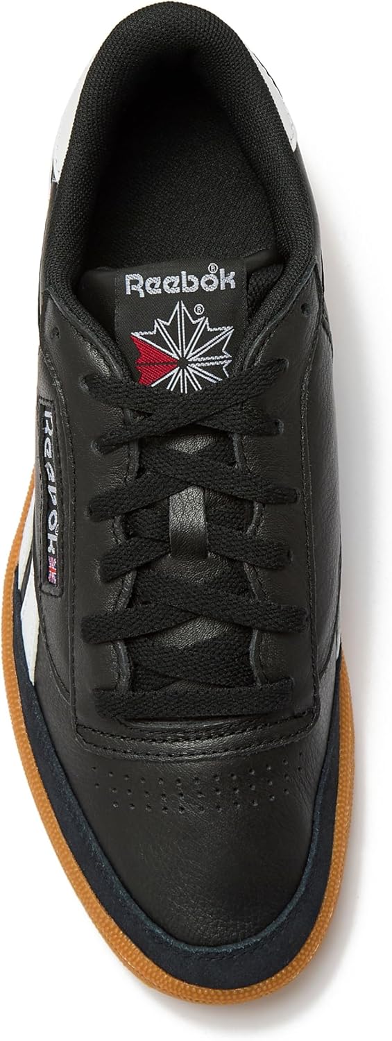 Reebok Club C Revenge Vintage Sneakers for Men - Casual Tennis Mens Shoes, Black/White/Gum, 10.5 - Image 4