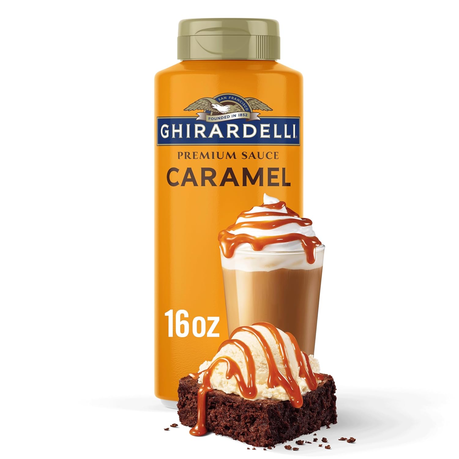 Ghirardelli Chocolate GHIRARDELLI Premium Caramel Sauce, 16 Oz (6 Bottles)