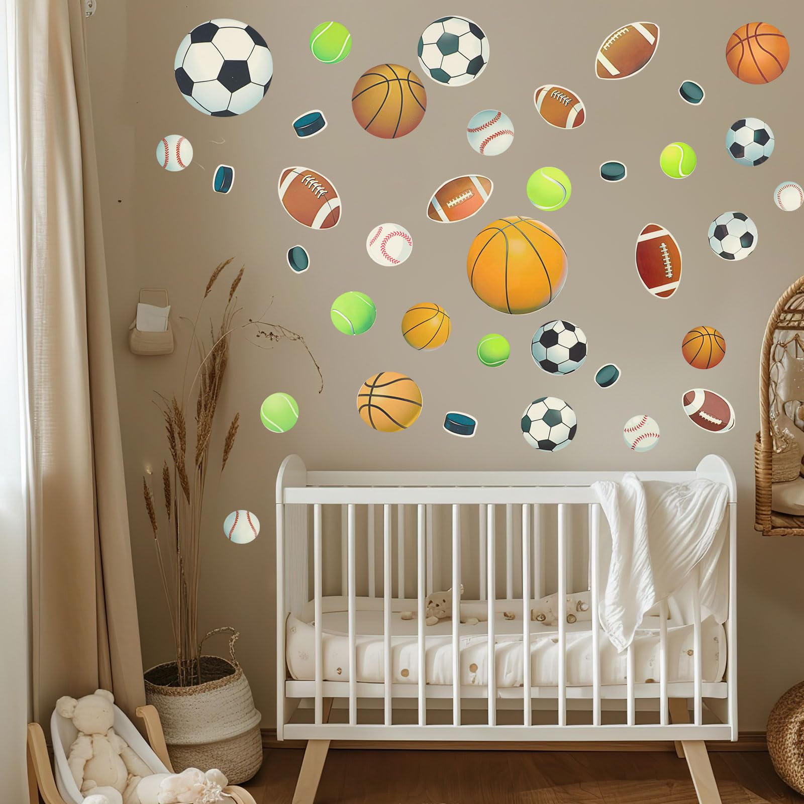Tinoaly 3pcs Glow in The Dark Sports Stickers - Image 4