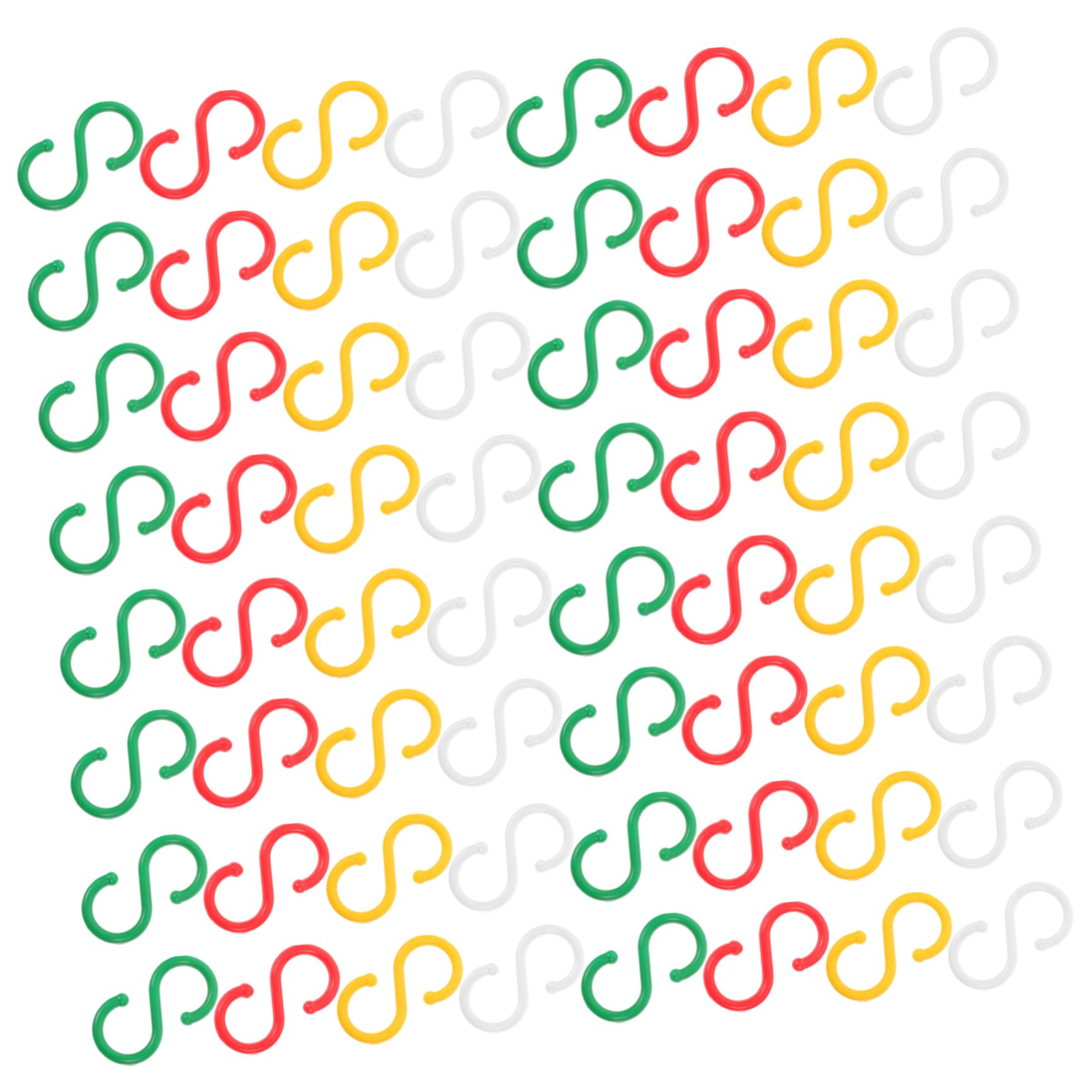 BUGUUYO 100pcs Plastic s Hooks Heavy Duty Kitchen Hanging Rack for Snacks Jewelry Samples Outdoor Light String Lights Decor