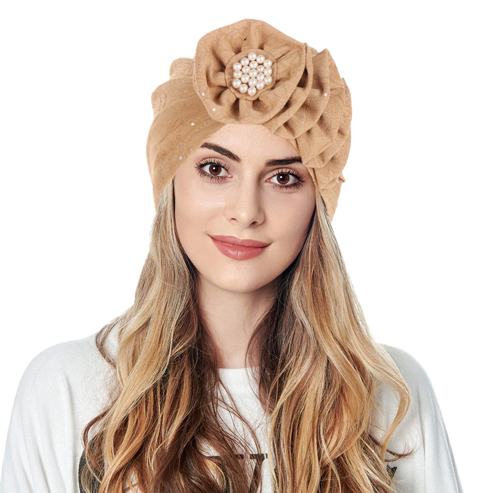 YOLAI Women's Floral Turban Cap With Brim - Sunscreen Headwrap For Chemo Or Everyday - View #5