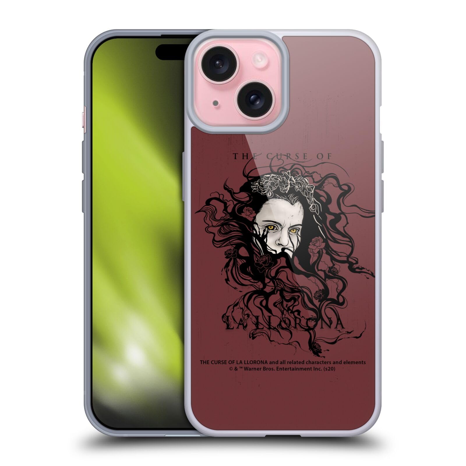 Head Case DesignsOfficially Licensed The Curse of La Llorona Weeping Lady Graphics Soft Gel Case Compatible with Apple iPhone 15 and Compatible with MagSafe Accessories