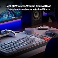 Controler de volum Bluetooth Fosi Audio VOL20, buton multimedia USB pentru boxe de gaming PC, personalizare lumini RGB cu buton multifuncțional 2