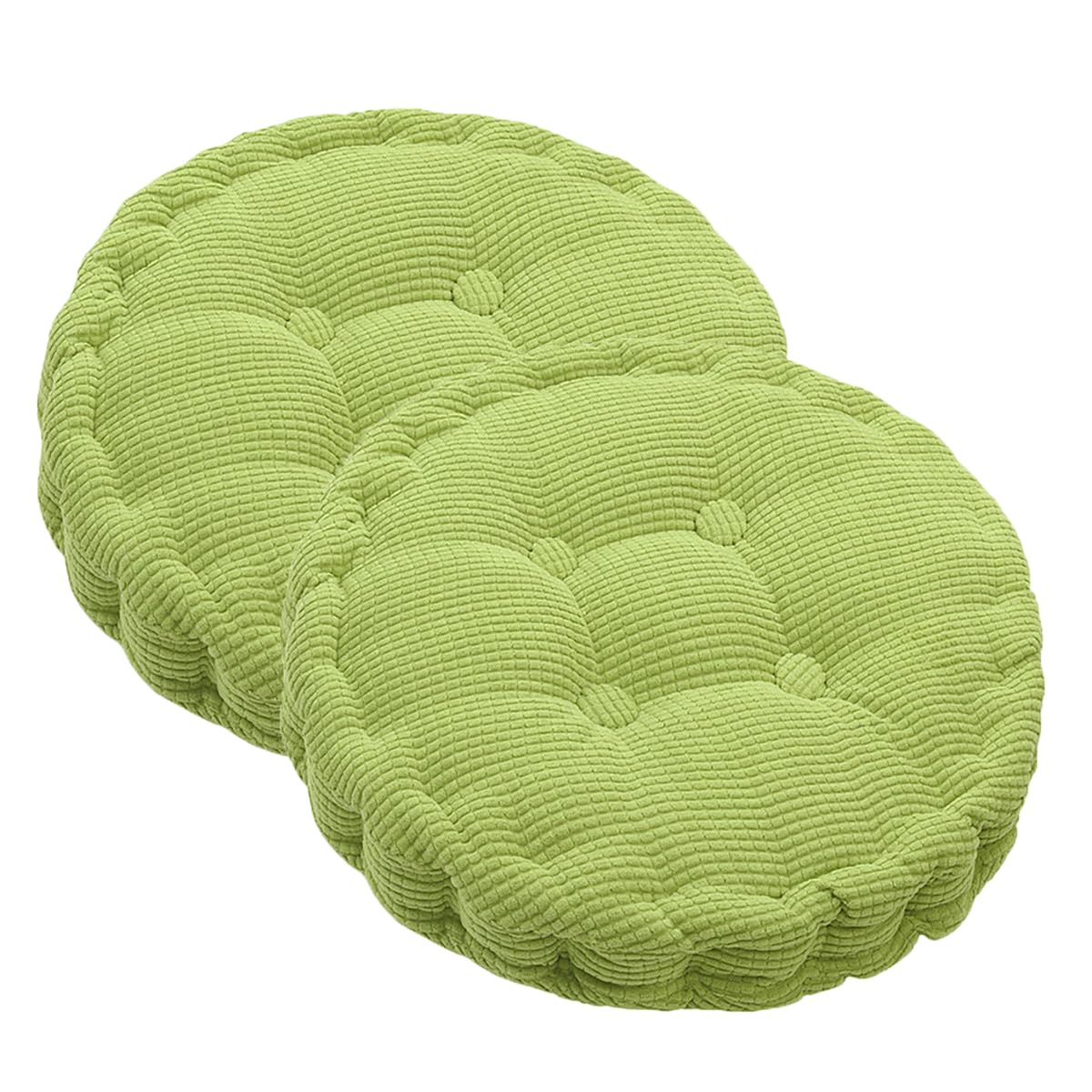 Shuiltad 2 Pcs Round Corduroy Chair Pads Sitting Cushions Soft Thick Chair Cushion Floor Pillow for Home Office School Restaurant Car 19"