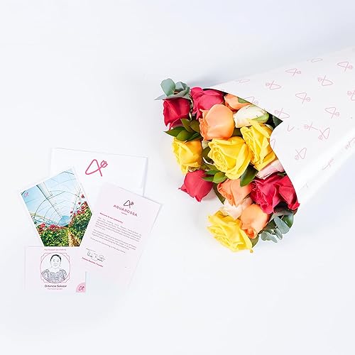 Miniatura 2 de Aquarossa Farms Flores para entrega, ramo de flores frescas, seleccionadas a mano de la granja, regalo para cumpleaños, aniversario o simplemente