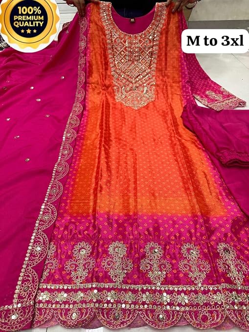RangMahal Ensemble de pantalons traditionnels ethniques Anarkali