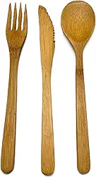Kit Talheres em Bambu - 3 Peças