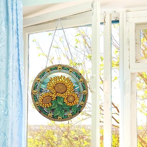 Miniatura 52 de DIY 5D Bee Diamond Painting Kits Hanging Sign Wall Art Sign Bee Diamond Art Suncatcher Window Hanging Ornament Window Pendants Home Garden Wall Door