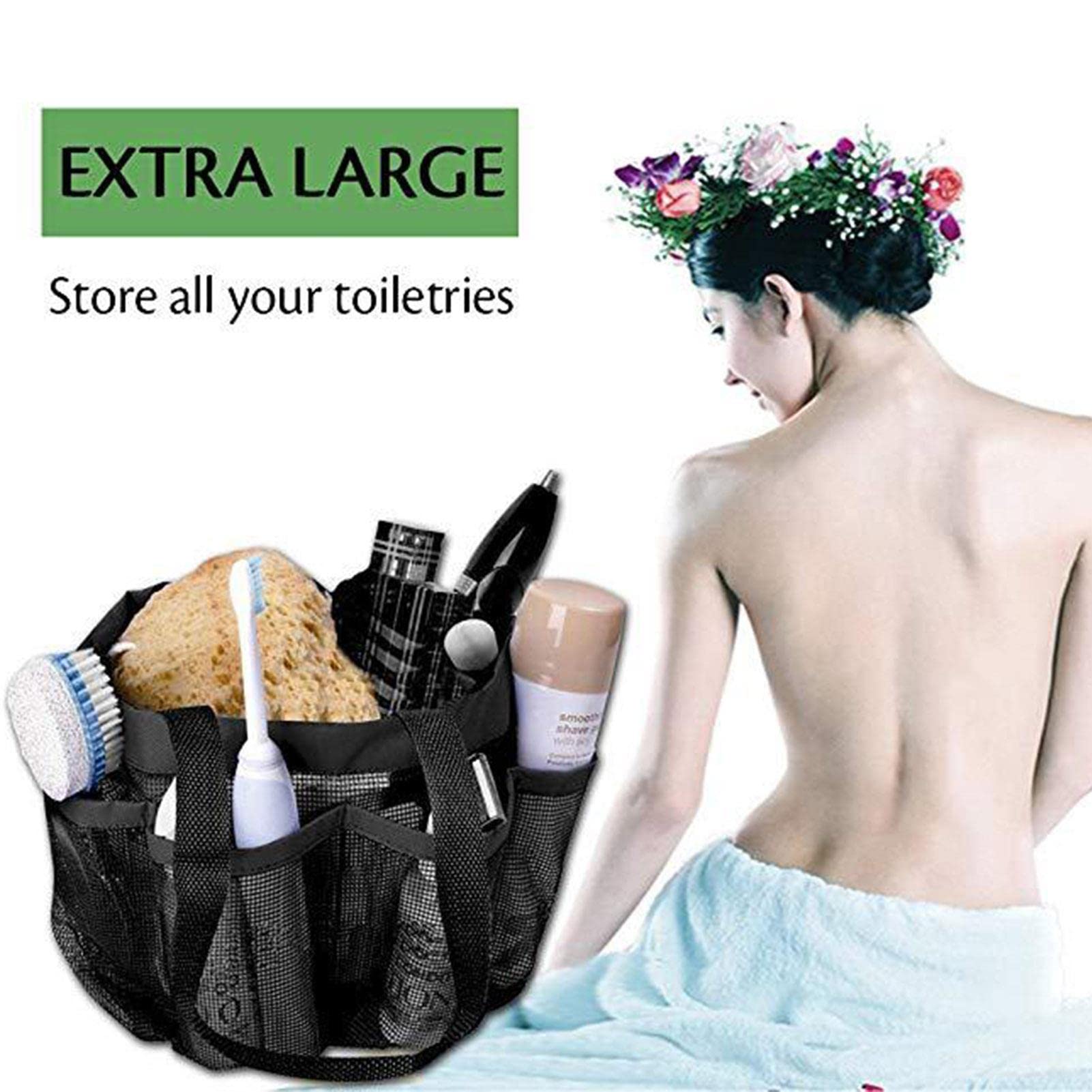 Acquista Borsa da doccia in rete Borsa da toilette appesa Borsa essenziale per dormitori universitari Borsa da lavaggio portatile Asciugatura rapida in Italia a partire da 12