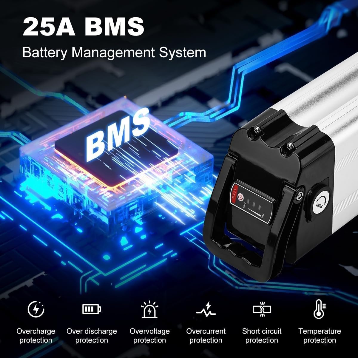 E-Bike Pedelec Akku 36V 10Ah 15Ah 18Ah 20Ah, Ebike Battery Pack 36V 10Ah 15Ah 18Ah 20Ah Rechargeable Battery Eingebauter BMS Mit Ladegerät Für 200W 500W 800W Motor