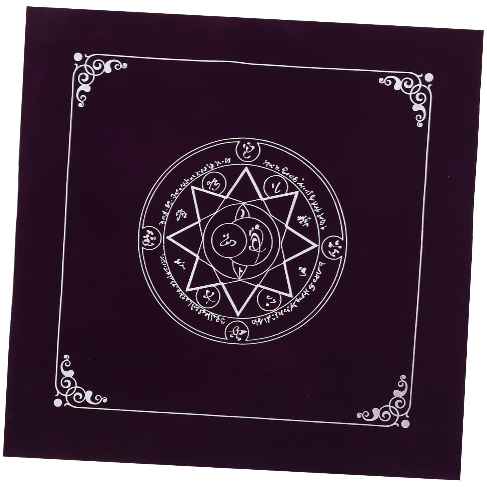 OUNONA Eight Tarot Divination Desk Cloth Non Slip Tablecloth for Tarot Reading Decor Decoration Practical Game Mat