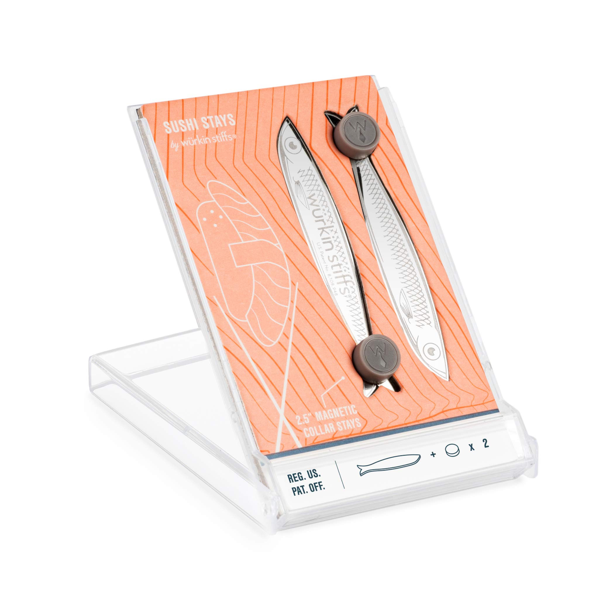 Würkin StiffsWurkin Stiffs 2.5 inch Sushi Stays Metal Magnetic Fish Collar Stays and Magnets with storage case