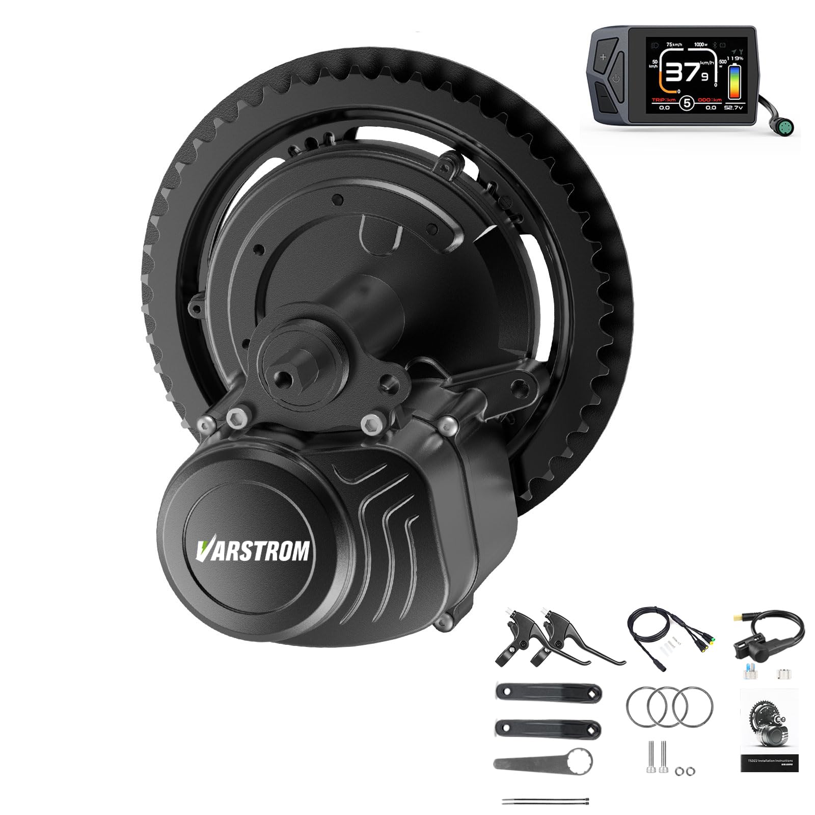 TSDZ Mittelmotor 48V 500W TSDZ-2B, Elektrofahrrad Umbausatz mit EKD01-Multilanguage Ebike Anzeige for BB68mm Moutainbike