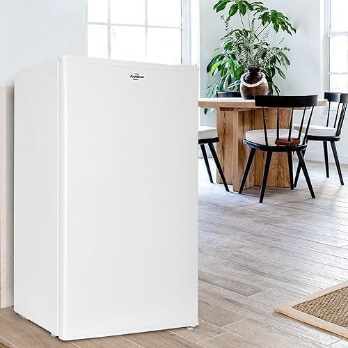 Miniatura 2 de Koolatron Refrigerador compacto con congelador, 3.2 pies cúbicos (91L), blanco, diseño de respaldo plano que ahorra espacio, puerta reversible,