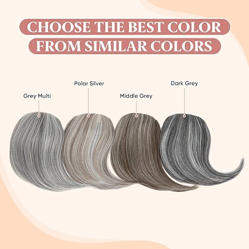 Miniatura 10 de SARLA Flequillo de pelo lateral con clip en color negro desteñido de una pieza para mujer