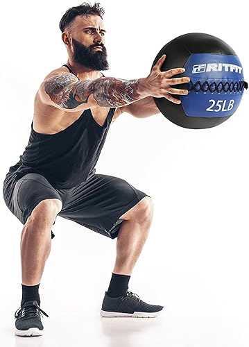 Miniatura 7 de RitFit Pelota medicinal, pelota de peso, pelota medicinal suave, pelota medicinal de pared, bola de pared suave, juego de bolas de pared, pelotas