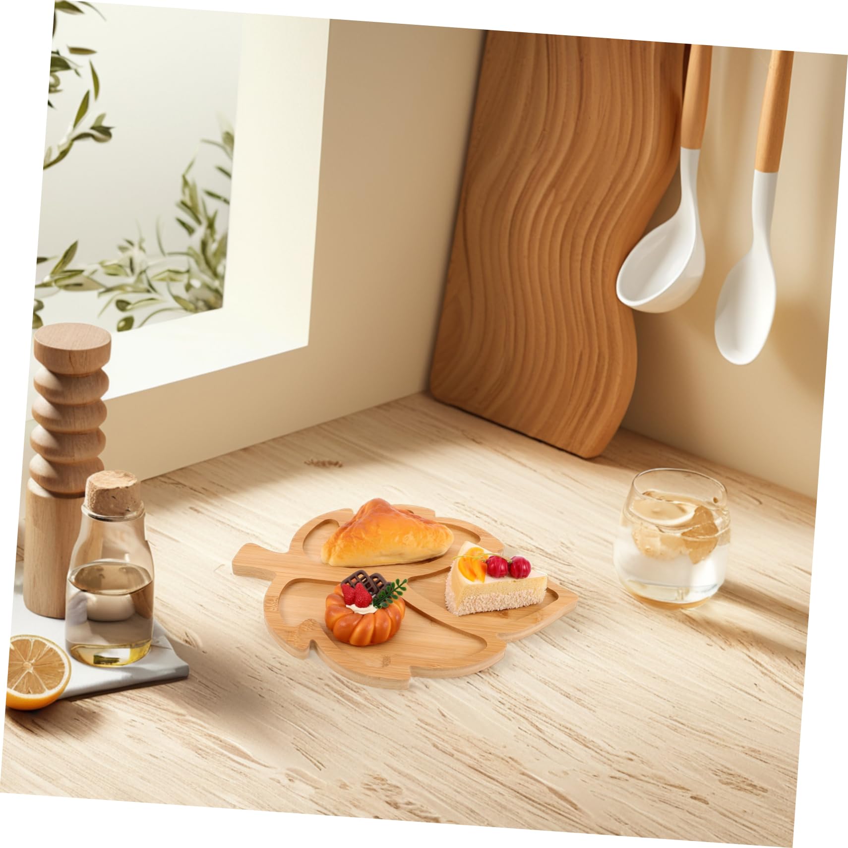Plateau de Service Compartimenté, en Bois Feuille