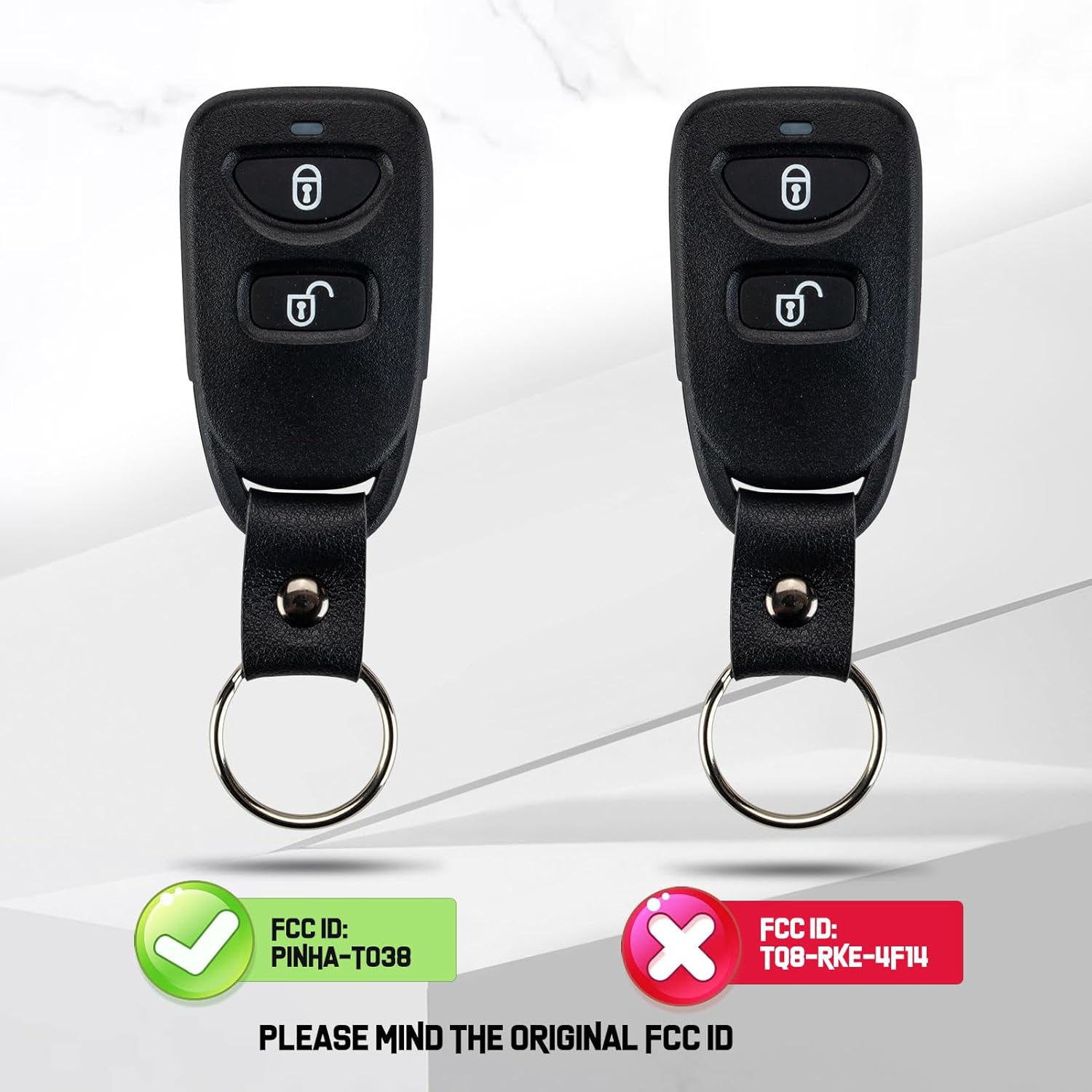 Car Key Fob 3 BTN Replacement for 2007 - 2012 Hyundai Santa Fe Remote PINHA-T038 (2)