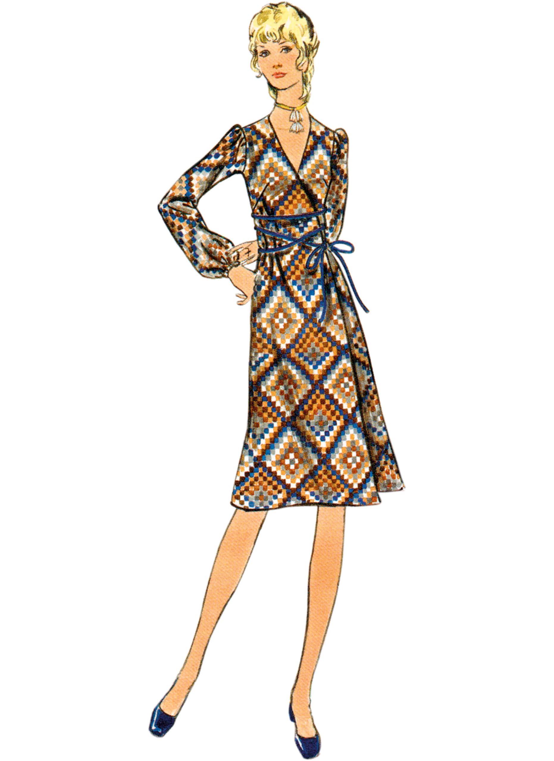 Patron De Couture Vintage Robe Et Cravate Une Pièce - Années 70, Neuf, Non Coupé