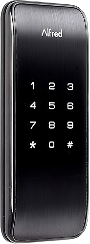 Miniatura 2 de Alfred DB2 - Cerradura inteligente para puerta con cerradura de puerta, teclado táctil, código PIN + Bluetooth, hasta 20 códigos de pines (negro)