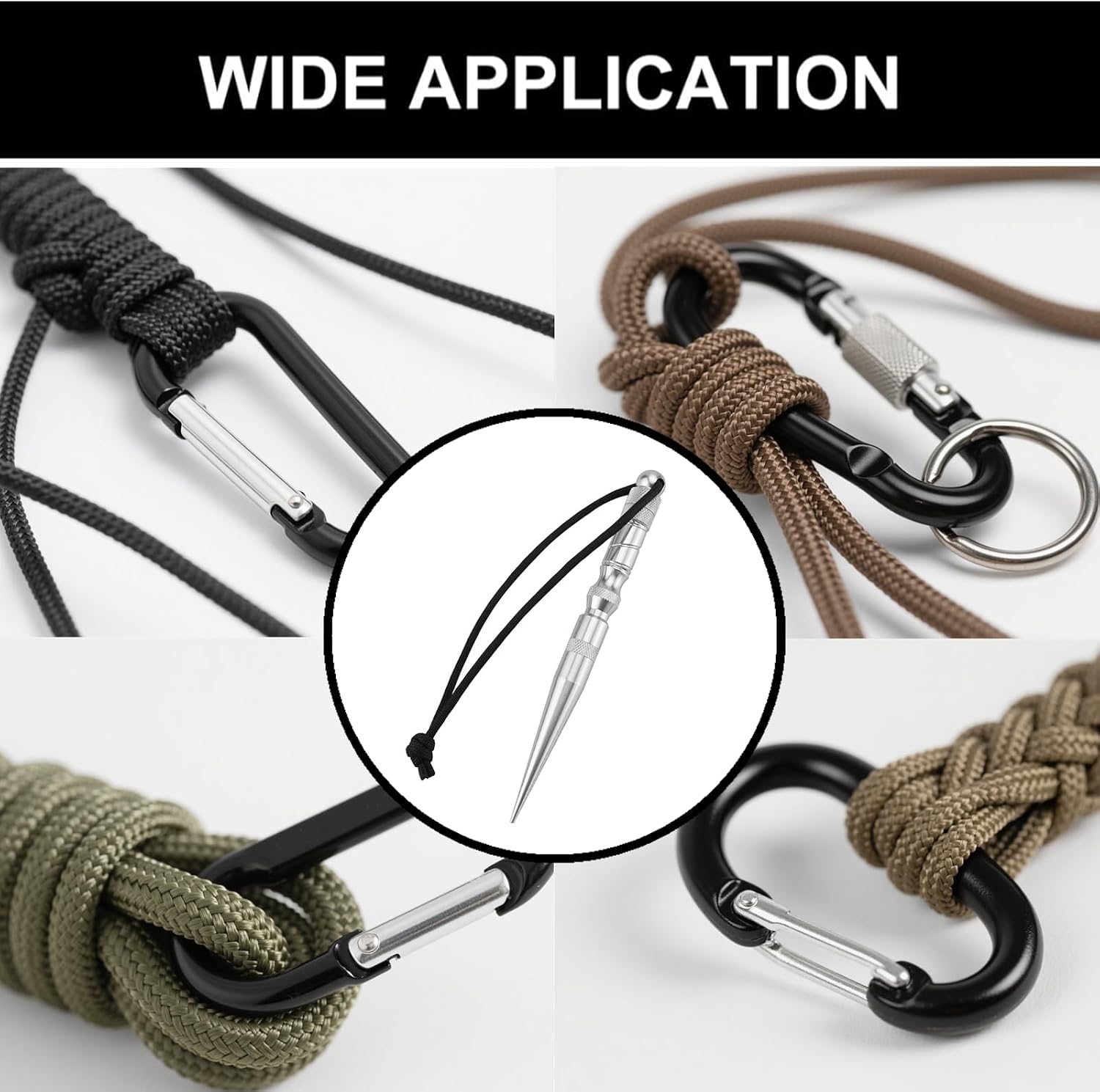1 Pcs Paracord Knotter Tool Professional Aluminium Alloy Paracord Needle Sewing Tool for DIY Craft, Silver