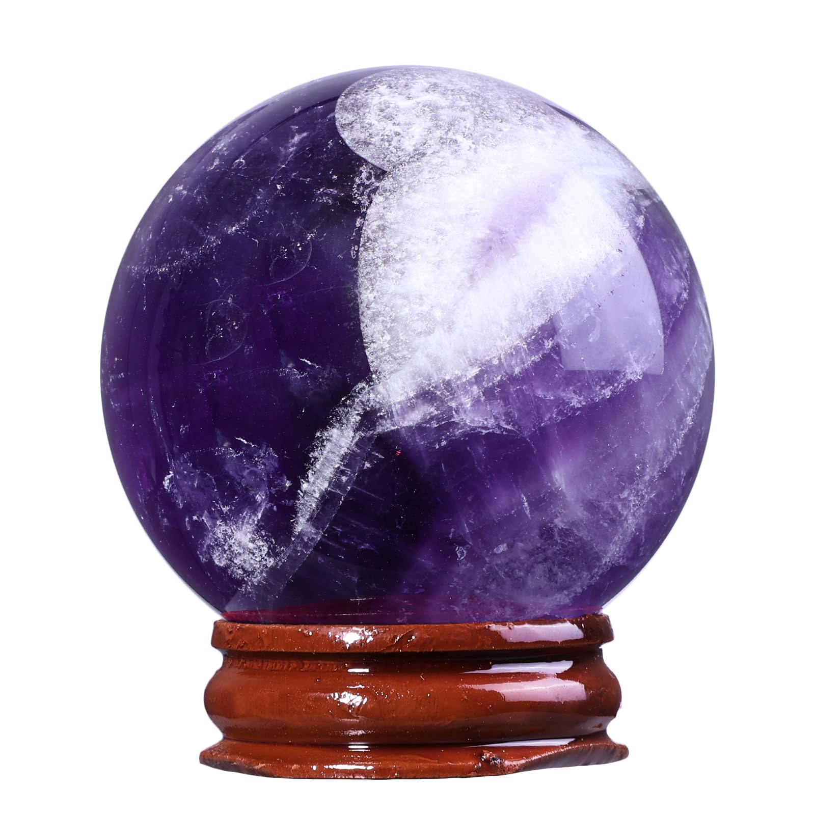 Boule de sphère en améthyste Feng Shui et méditation, orbe en cristal 50mm