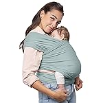 Boba Baby Wrap Carrier - Original Baby Carrier Wrap Sling for Newborns - Baby Wearing Essentials - Newborn Wrap Swaddle Holder, Newborn to Toddler Infant Sling (Serenity Sea Mist)