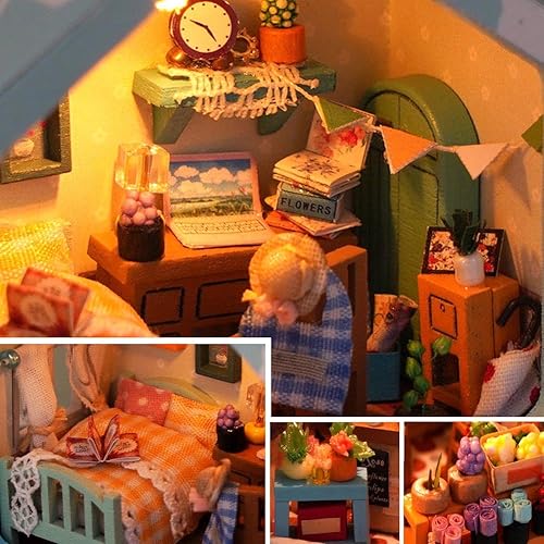 Miniatura 4 de Casa de muñecas en miniatura con forma de cartón de leche, kit de muebles de casa de muñecas, accesorios de cabina dúplex, regalo de cumpleaños y