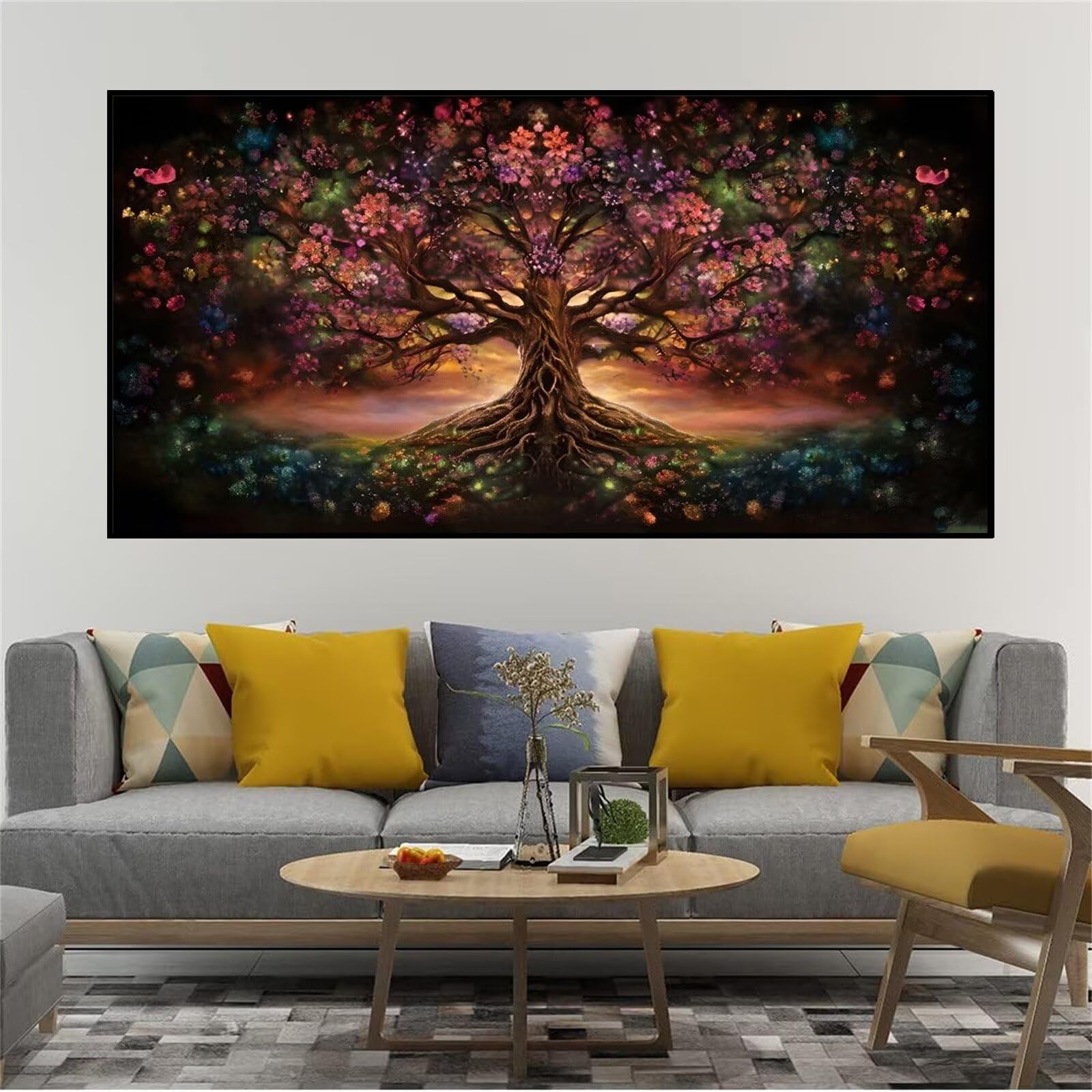 5D Diamond Painting Set 'Blume Distel' – 50x100 Cm, Volles Rundstrass-Set – Bastelset Für Erwachsene Zur Wanddekoration