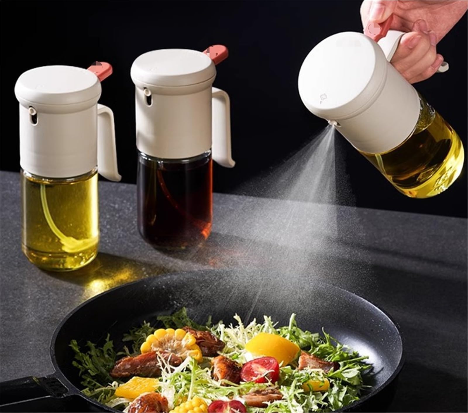 Bottiglia per Olio 2 Pezzi Spruzzatori E Distributori di Olio da Cucina for Friggere Aceto Friggitrice Ad Aria Oliera